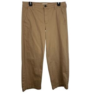 Ella Moss | Tan Wide Leg Crop Chino Pants